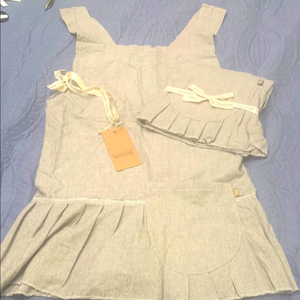 Kids Gray Dress with Ruffle Details